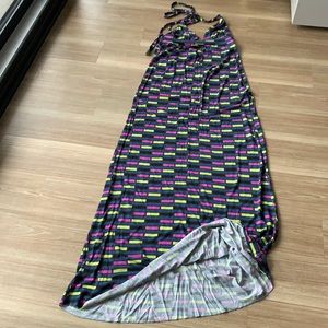 Fresha multicolored halter maxi dress